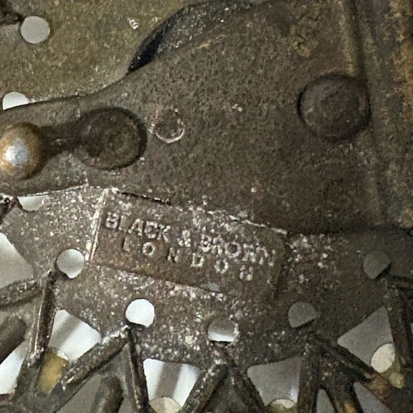 Black & Brown brown leather statement belt. Length is 43 inches. Large buckle. - Picture 9 of 14